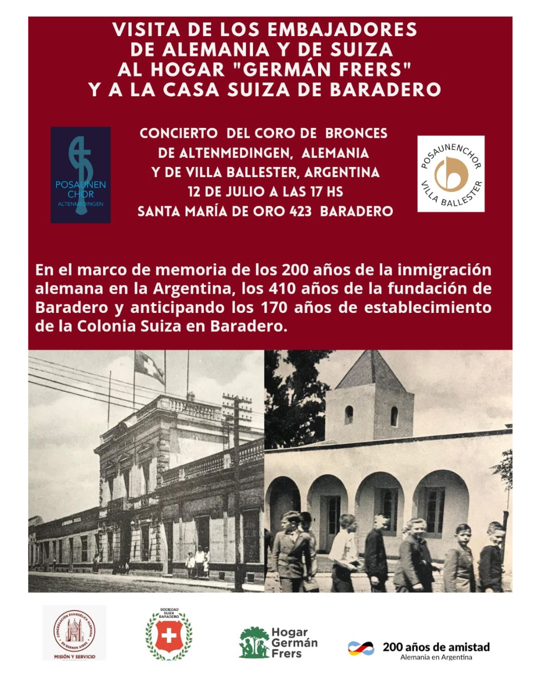 Concierto del Coro de Bronces de Altenmedingen, Alemania y de Villa Ballester, Argentina