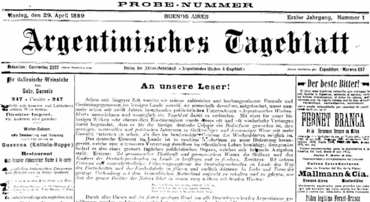 La prensa alemana en Argentina: el Argentinisches Tageblatt y Deutsche La Plata Zeitung