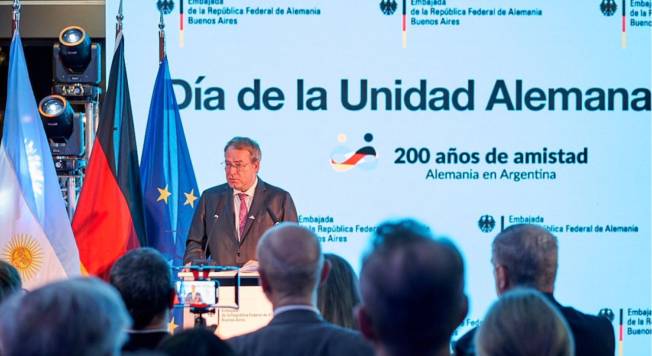 Mensaje del Embajador Dieter Lamlé en el marco de la celebración por el 35° Aniversario de la Unidad Alemana el 16 de octubre de 2025